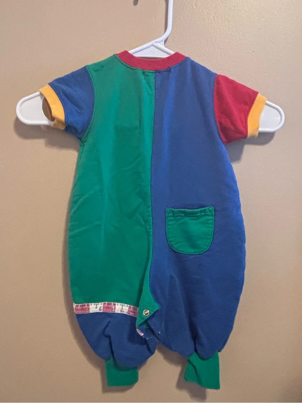 Vintage Gymboree Multicolor Tool-Pocket Kids One-Piece Romper